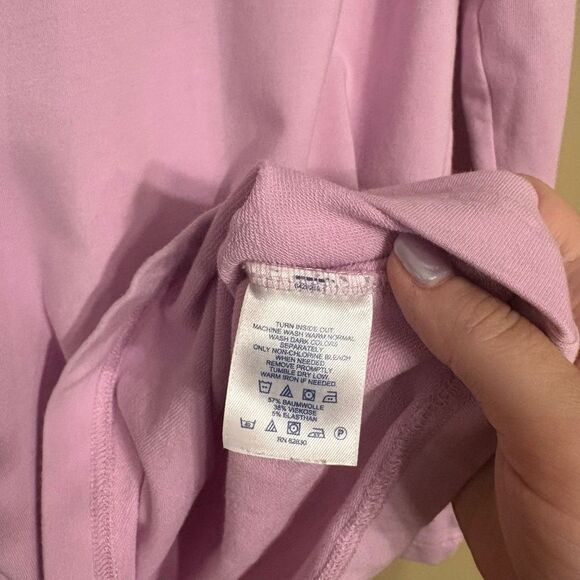 Lands End Women’s Pink Purple Cotton Blend Cowl Neck Sweater Petite Medium - Picture 4 of 9